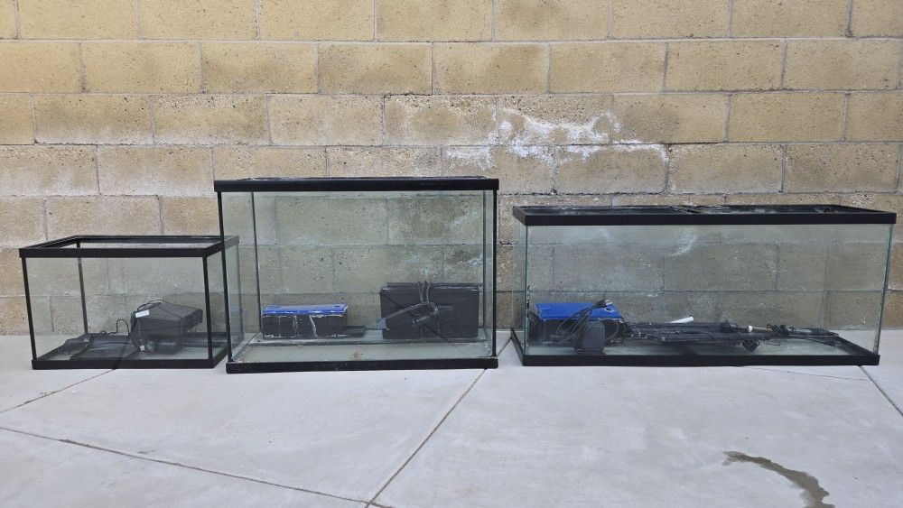 Selling 3 fish tanks - Various size 20,45,55 gallons