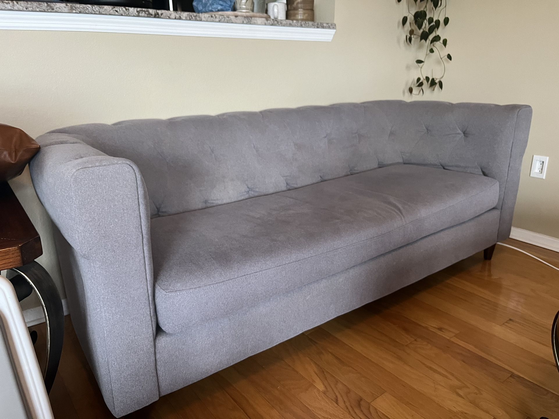 West Elm Mid Century Modern Gray Couch