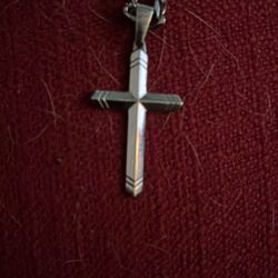 Silver Cross With 30 Inch Chain