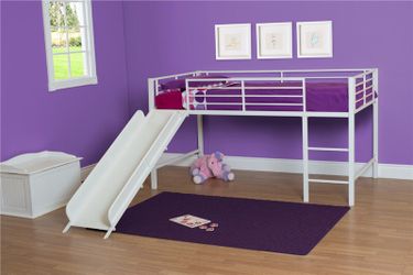 Bunk bed slide with mattress