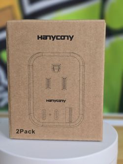 HANYCONY Japan Travel Plug Adapter 2-Pack with USB & USB-C Ports – New