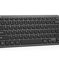 Arteck 2.4G Wireless Keyboard Ultra Slim and Compact Keyboard with Media Hotkeys for Computer Desktop PC