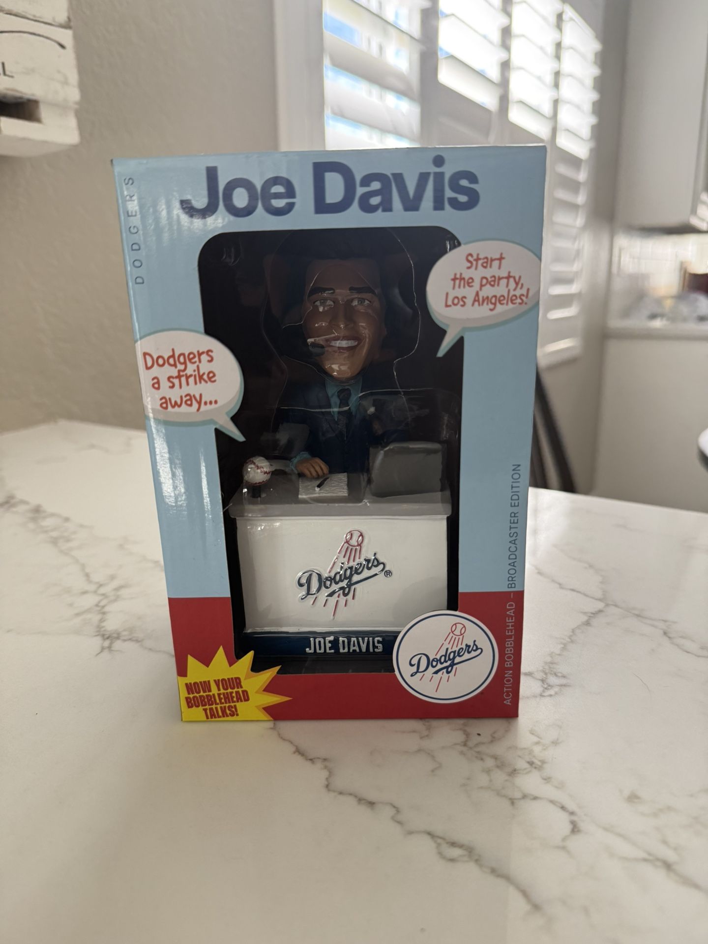 Joe Davis Talking Booblehead. Dodger Game 9/19/25