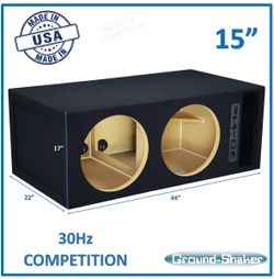 15 “ dual ported reinforced competition ground shaker subwoofer box car audio speaker box