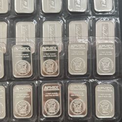 20 One Ounce .999 Fine Silver Bars At Spot