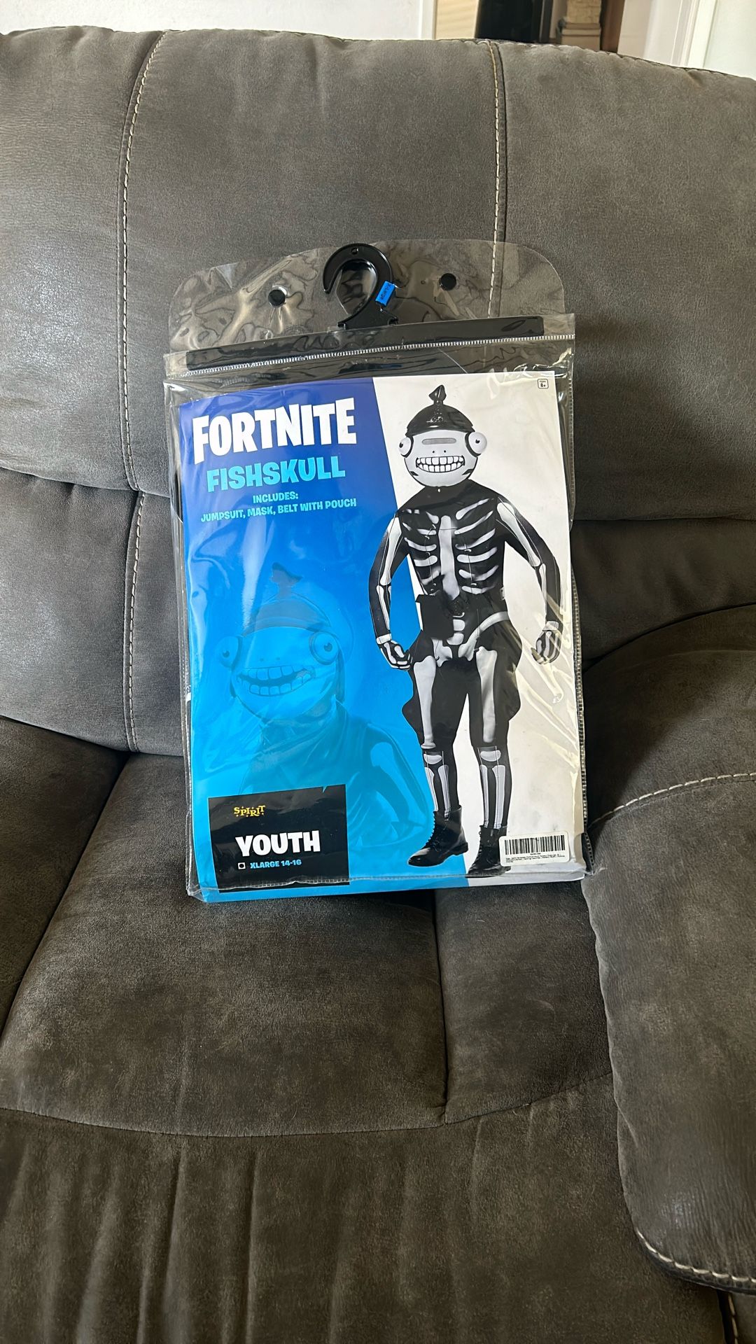 Fortnite Fish skull  Costume Youth Size 14-16