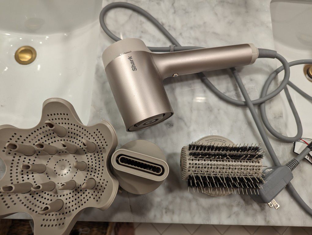 Shark IQ Hair Dryer with Diffuser, brush, and concentrator