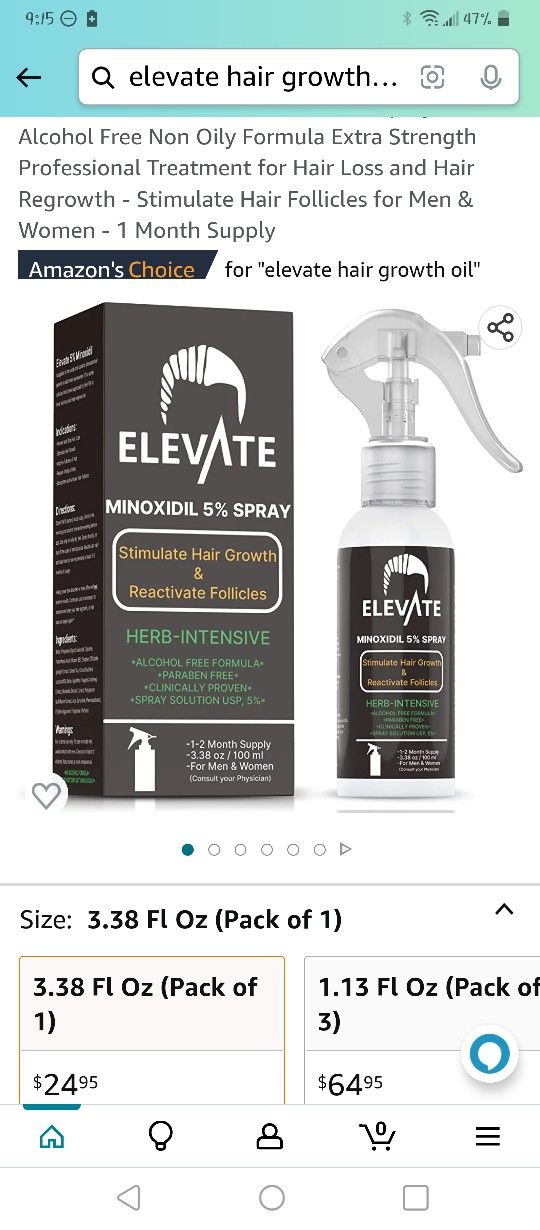Elevate Hair Growth Minoxidil