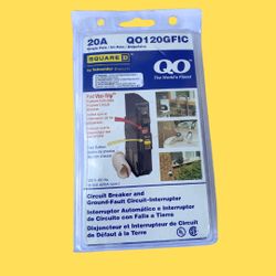 Square D - HOM120GFICF Homeline 20 Amp Single - Pole GFCI Circuit Breaker