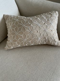 Beige And White Decorative Pillow