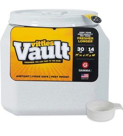 Vittles Vault Airtight Pet Food Storage Container + Scoop, Up to 30lbs
