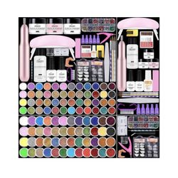 🥐 $40 Brand New In Box 48 Colors Acrylic Nail Kit with Drill and UV Light