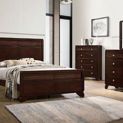 Queen Bed Frame  Dresser Mirror One Nightstand Free Local Delivery