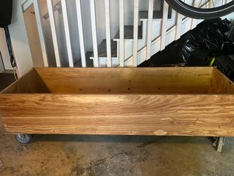 1/2” Plywood Storage Box with Heavy Duty, Rolling Casters