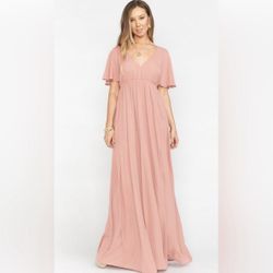 Brand New Show Me Your Mumu Dusty Rose Emily Empire Maxi Dress - Size XXS
