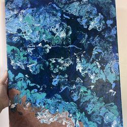 Beach painting canvas wall art