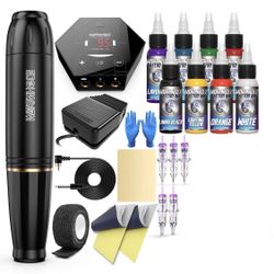 Wormhole Tattoo Gun Kit Cartridge Tattoo Machine Pen for Beginners Kit
