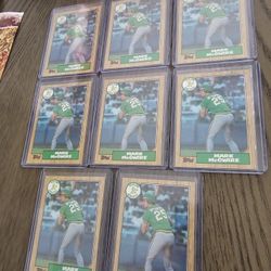 Mark Mcgwire 2 1987 Fleer Update 8 1987 Topps Baseball Cards Lot 