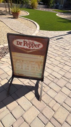 Dr Pepper sidewalk sign