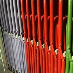 Colorful Metal Folding Chairs. 