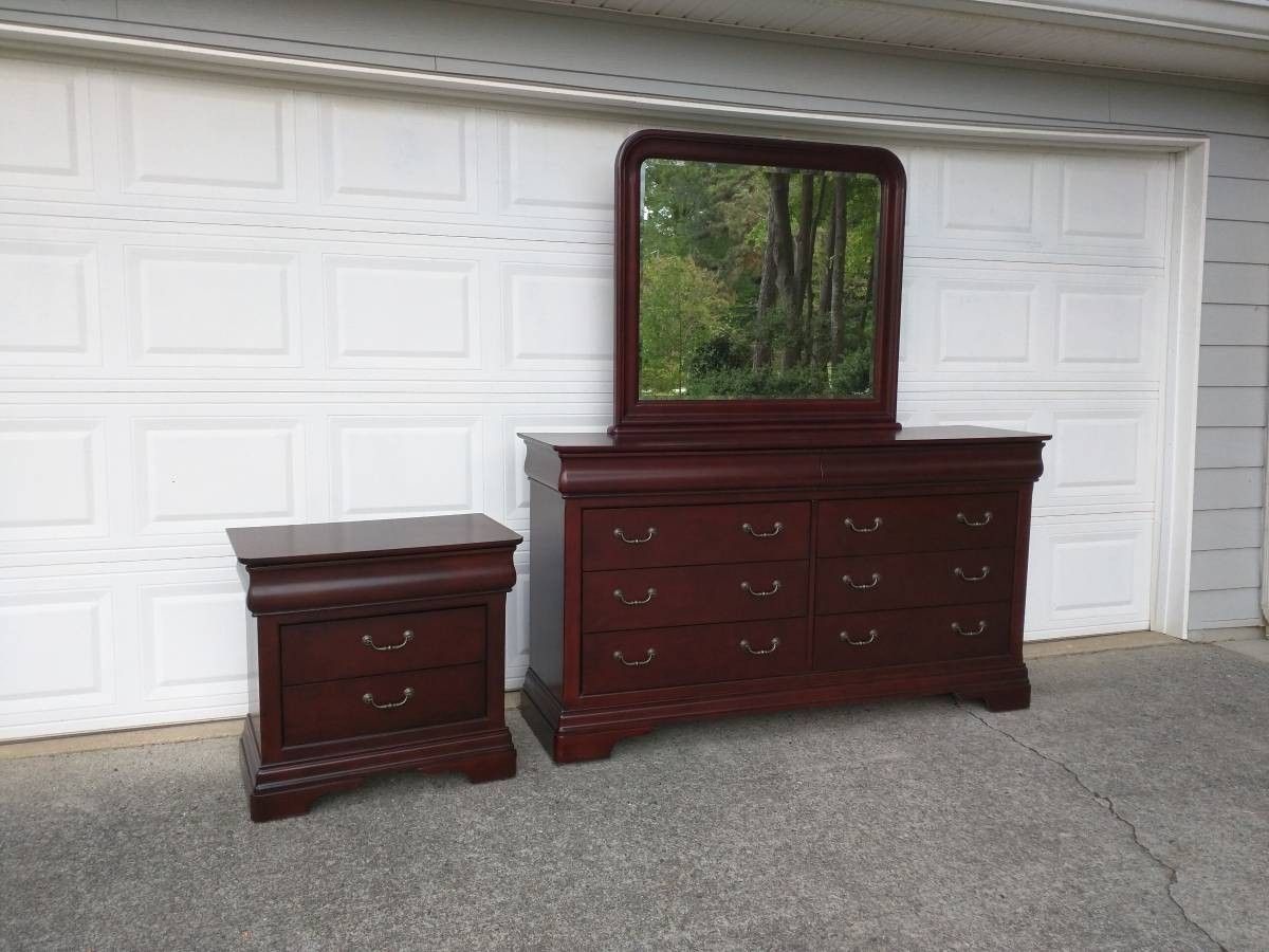 Dresser with Mirror and Nightstand