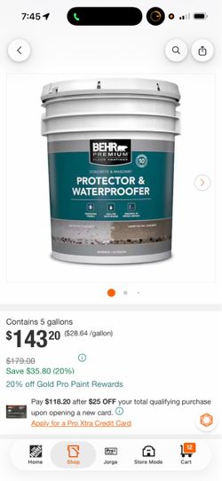 Behr Premium Concrete & Masonry Protector & Waterproofer 5 Gallon