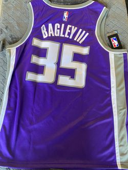 Men's Nike Sacramento Kings NBA SAC Bagley III 35 Sleeveless Jersey Purple  Shirt