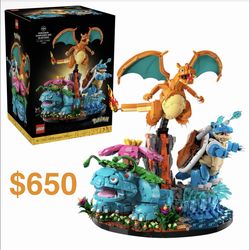 Lego Pokemon Venusaur, Charizard and Blastoise