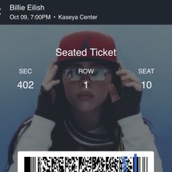 Billie Eilish - 1 Ticket - TONIGHT