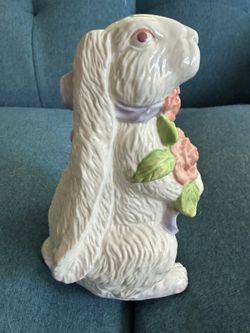 Iridescent Ceramic Easter Bunny Figurine