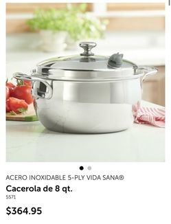 Princess house ACERO INOXIDABLE 5-PLY VIDA SANAR Cacerola de 8 qt.