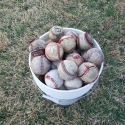 Damaged Leather Baseballs 