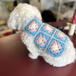 Granny Square Dog Sweater