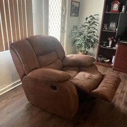 Cloth Recliner With Manual Release Handle for Leg Extension