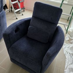 Blue Swivel Recliners