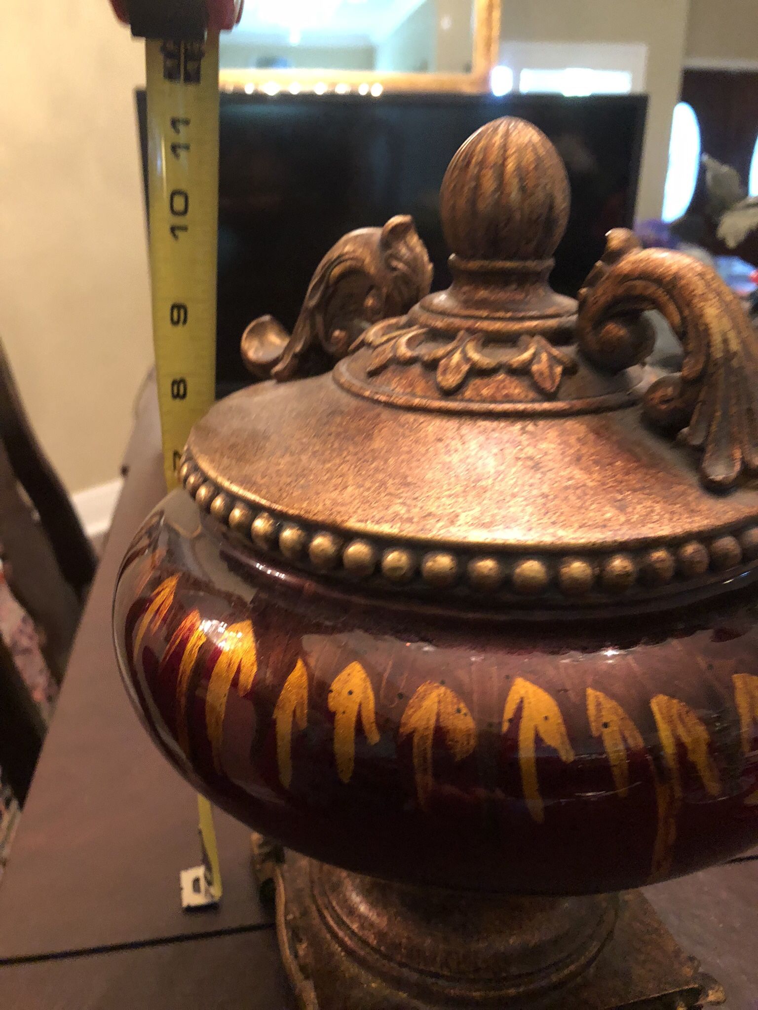 Antique Looking Vase With Lid