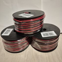 Three Rolls Of  AVG 16 GAUGE STRANDED 100 Ft. Pure Copper Oxygen Free Wire