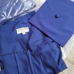 Graduation Gown with cap navy blue