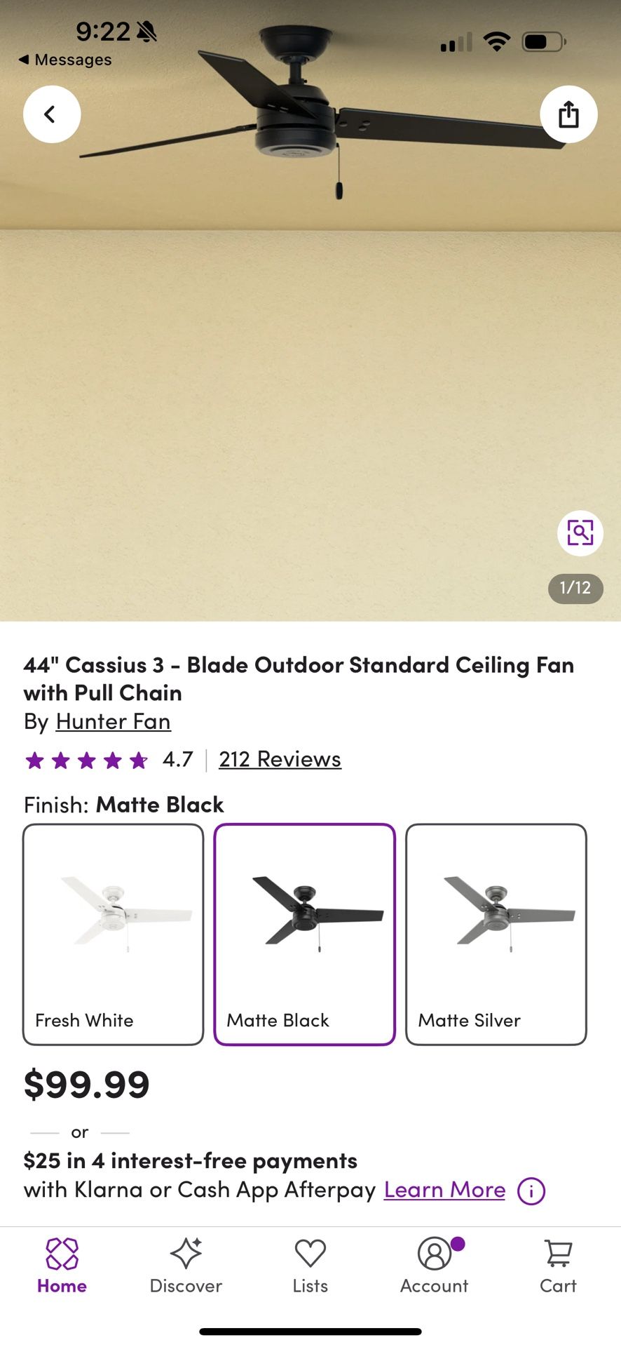 Outdoor Ceiling Fan- Brand New In Box