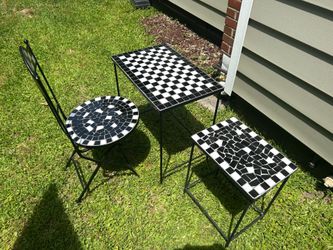 Bistro Chair and Two Small Tables