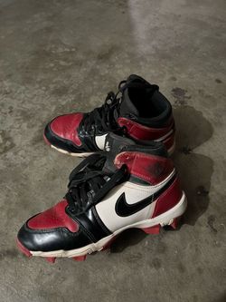 Air Jordan 1 Retro Cleats Bred Toe