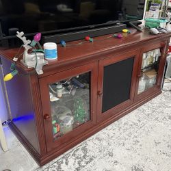 TV Stand Solid Wood 65inch long Shelf Table Storage 