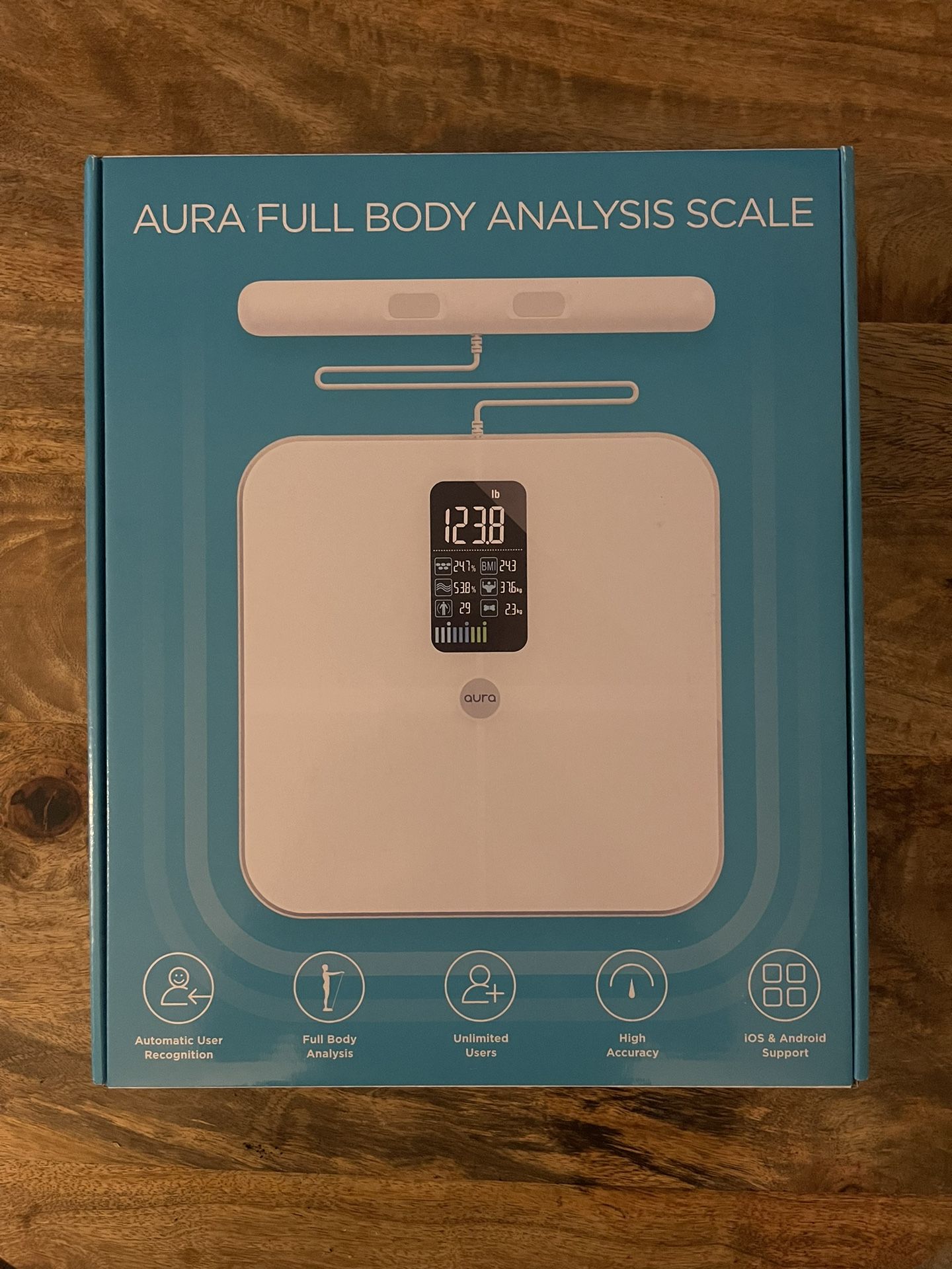 Aura MyProScale™ | Premium Body Fat Scale | Smart body fat analysis | BMI scale with 8 electrodes