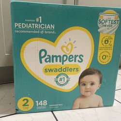 BRAND NEW ; NEVER OPENED ; SIZE 2 DIAPERS 