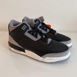 DS GS 2024 NIKE AIR JORDAN III 3 RETRO BLACK CEMENT 