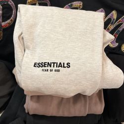 Grey Essienialsfear Of God Sweat Pants 