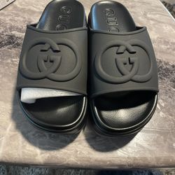 Black Gucci Slides 