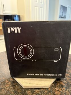 TMY Mini Projector, Upgraded Bluetooth Projector with Screen, 1080P Full HD Portable Projector, Movie Projector Compatible with TV Stick Smartphone/HD