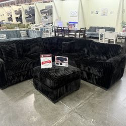 New Black Sectional 