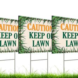 3 Pack Yard Signs NEW in Package 8X12